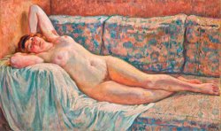 Theo van Rysselberghe Paquita, Nu Allonge Femme Etendue, 1919