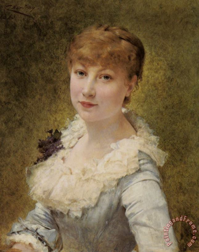 Portrait of a Young Lady painting - Theobald Chartran Portrait of a Young Lady Art Print
