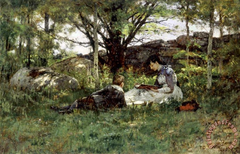 A June Idyl painting - Theodore Clement Steele A June Idyl Art Print
