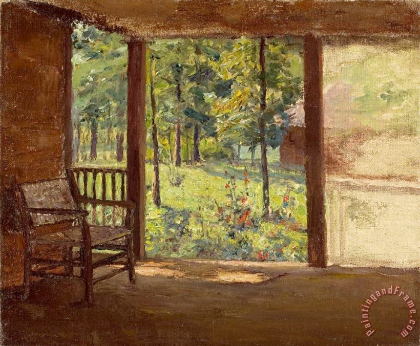 Theodore Clement Steele A View From The Porch Art Painting