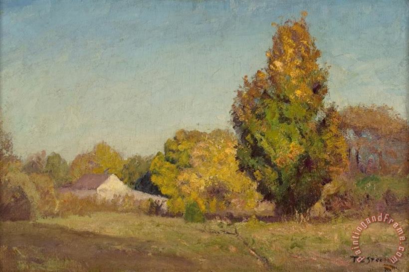 Theodore Clement Steele Autumn Scene Art Painting