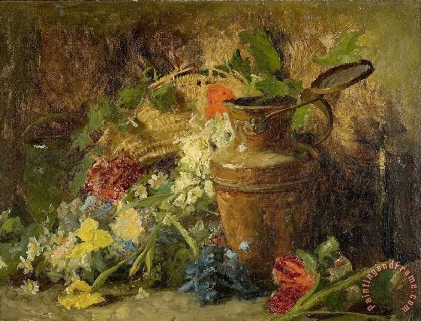 Flowers And Vase painting - Theodore Clement Steele Flowers And Vase Art Print