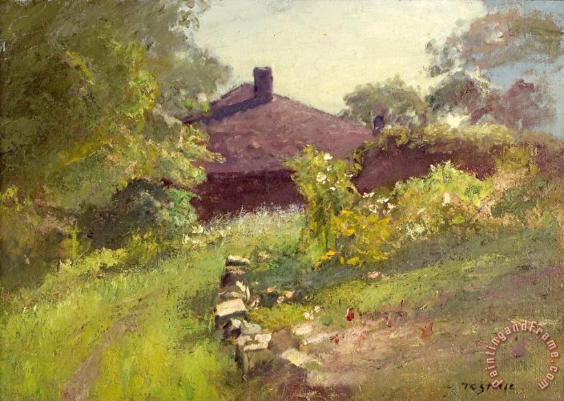 Theodore Clement Steele Lane Among The Trees to The House Art Painting
