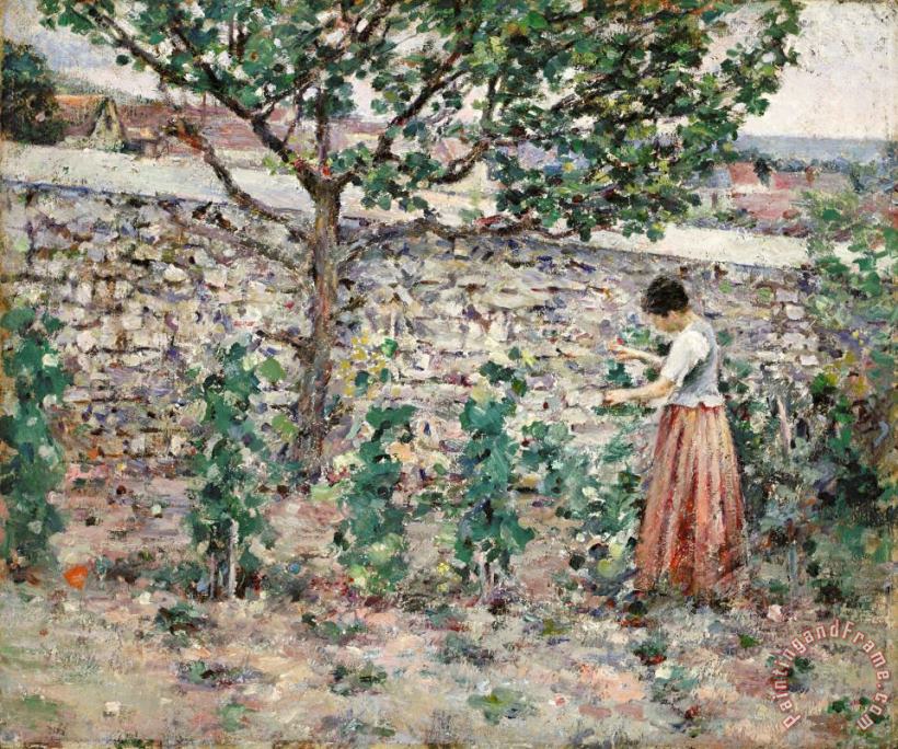In The Garden painting - Theodore Robinson In The Garden Art Print
