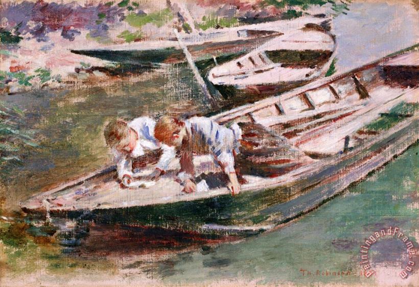 Theodore Robinson Two in a Boat Art Painting
