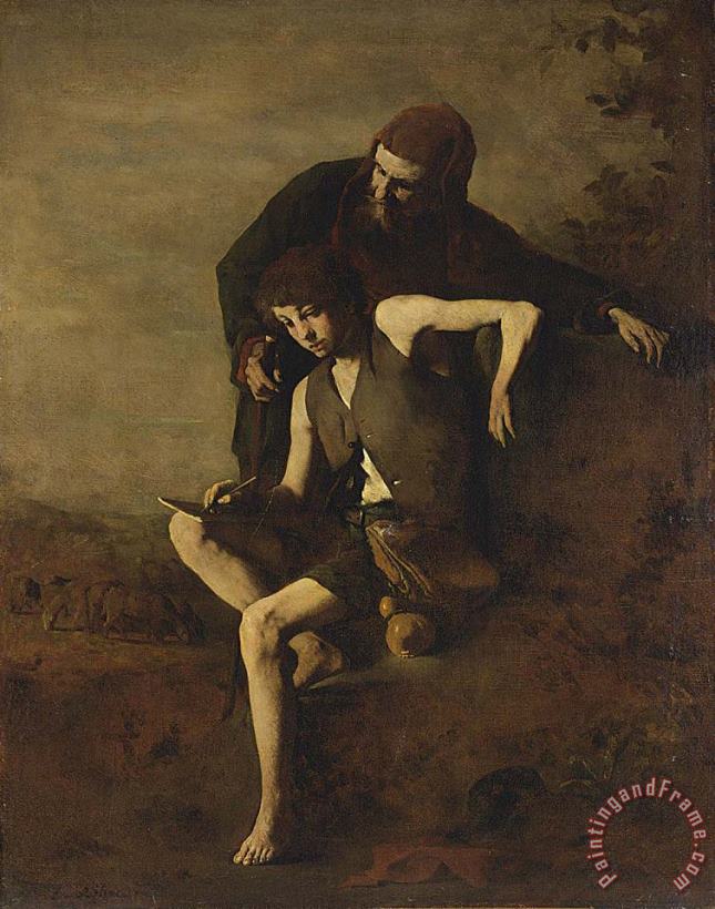 Cimabue Teaching Giotto to Draw painting - Theodule Augustine Ribot Cimabue Teaching Giotto to Draw Art Print