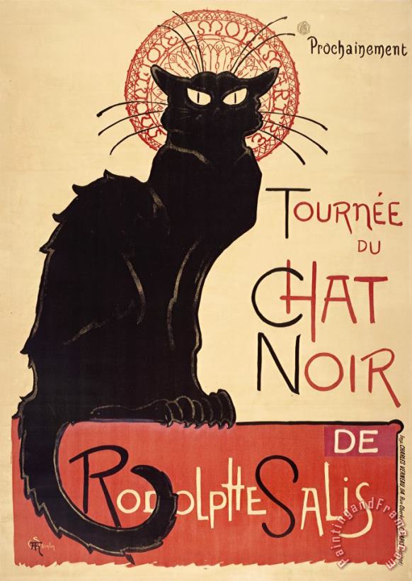 Tournee Du Chat Noir De Rodolphe Salis painting - Theophile Alexandre Steinlen Tournee Du Chat Noir De Rodolphe Salis Art Print