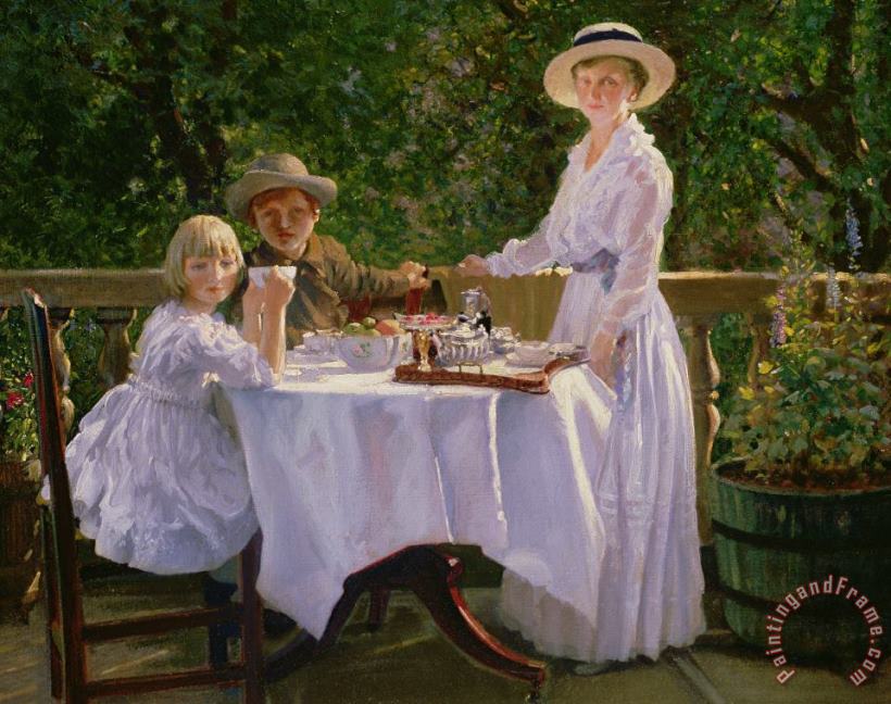 Summer Afternoon Tea painting - Thomas Barrett Summer Afternoon Tea Art Print