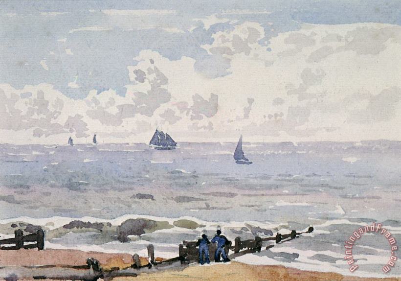 Seascape from the Beach painting - Thomas Churchyard Seascape from the Beach Art Print