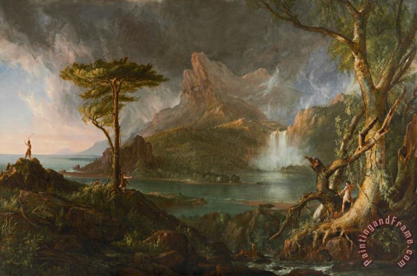 Thomas Cole A Wild Scene Art Painting