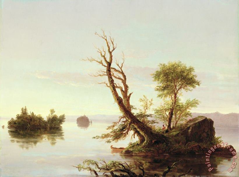 Thomas Cole American Lake Scene Art Painting