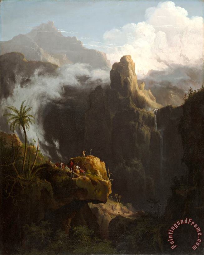 Thomas Cole Landscape, Composition, St. John in The Wilderness Art Painting