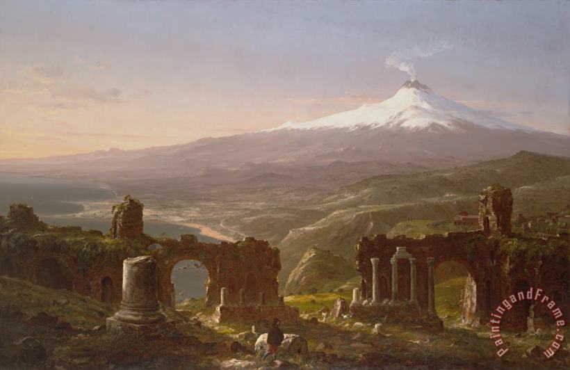 Mount Etna From Taormina, 1843 painting - Thomas Cole Mount Etna From Taormina, 1843 Art Print