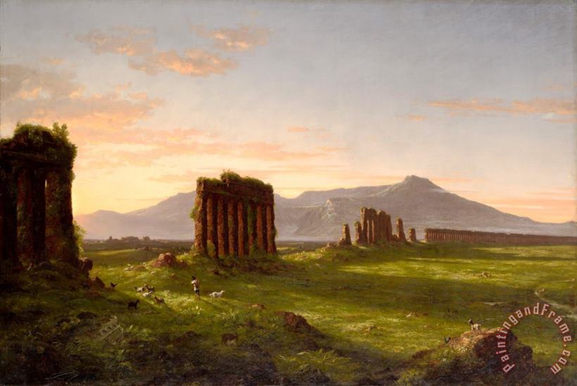 Thomas Cole Roman Campagna, 1843 Art Painting