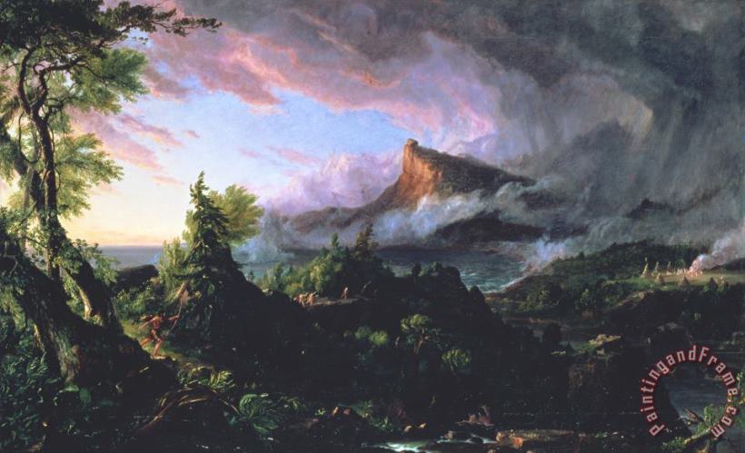 The Course of Empire - The Savage State painting - Thomas Cole The Course of Empire - The Savage State Art Print