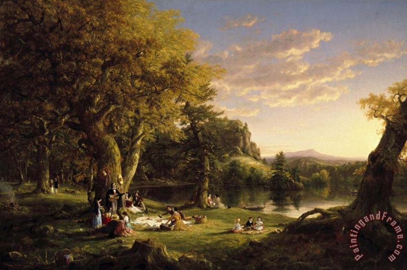Thomas Cole The Pic Nic Art Painting