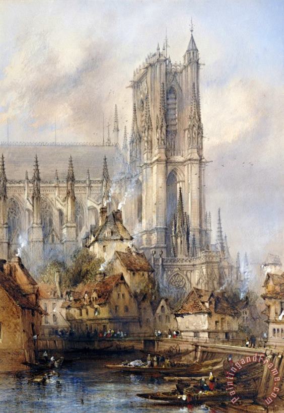 Thomas Colman Dibdin Amiens Cathedral Art Print