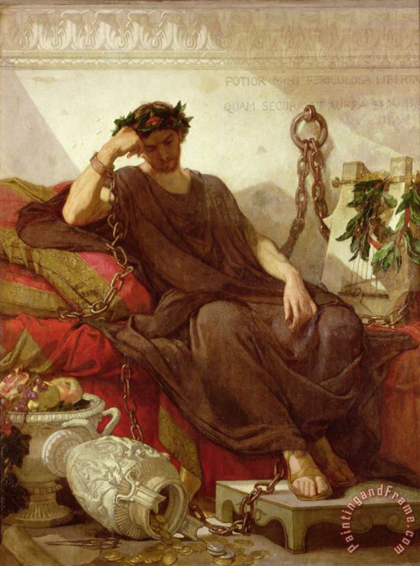 Thomas Couture Damocles Art Painting