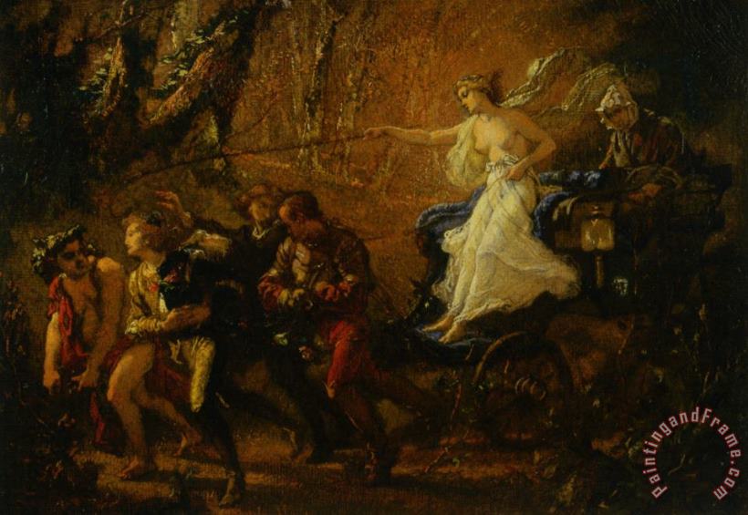 Study for The Thorny Path painting - Thomas Couture Study for The Thorny Path Art Print