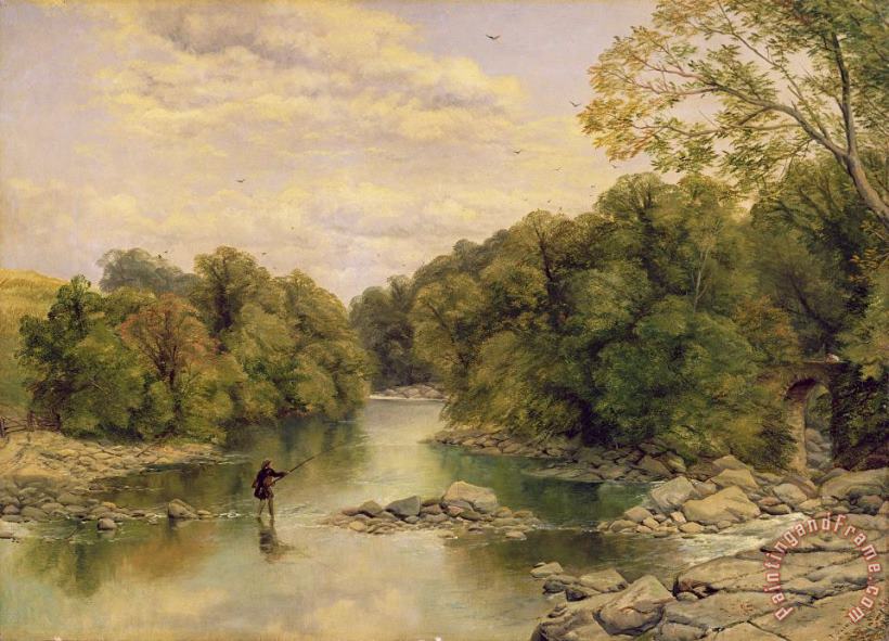 Thomas Creswick The River Tees at Rokeby Art Print