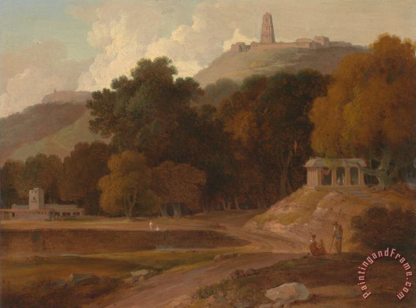 Hilly Landscape in India painting - Thomas Daniell Hilly Landscape in India Art Print