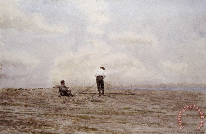 Tending The Fishing Nets painting - Thomas Eakins Tending The Fishing Nets Art Print