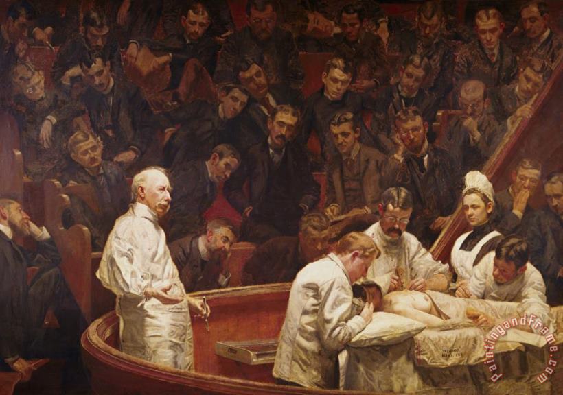 The Agnew Clinic painting - Thomas Eakins The Agnew Clinic Art Print
