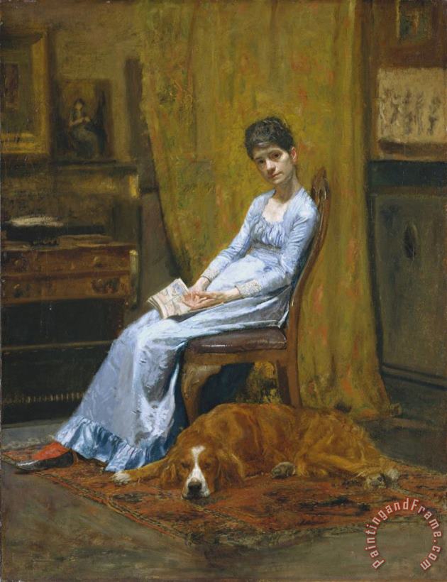 The Artist's Wife And His Setter Dog painting - Thomas Eakins The Artist's Wife And His Setter Dog Art Print