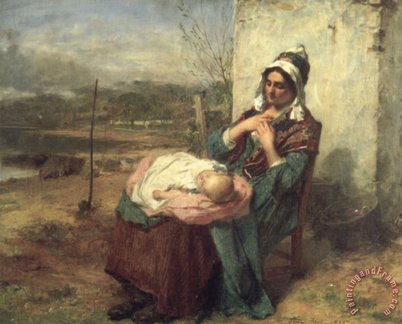 Thomas Faed Ere Care Begins Art Painting