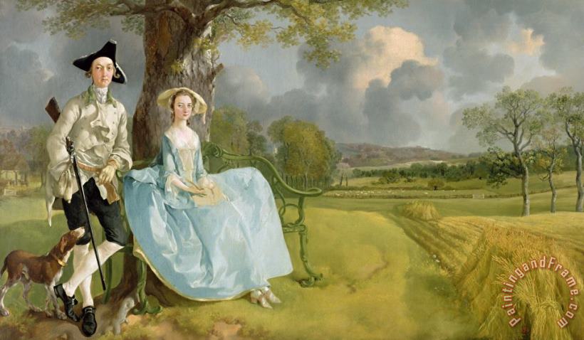 Mr and Mrs Andrews painting - Thomas Gainsborough Mr and Mrs Andrews Art Print