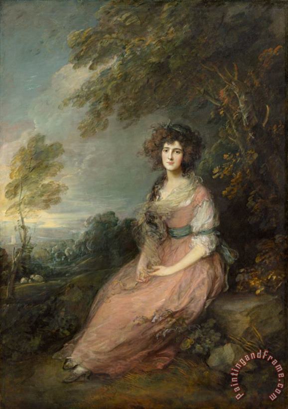 Mrs Richard Brinsley Sheridan painting - Thomas Gainsborough Mrs Richard Brinsley Sheridan Art Print
