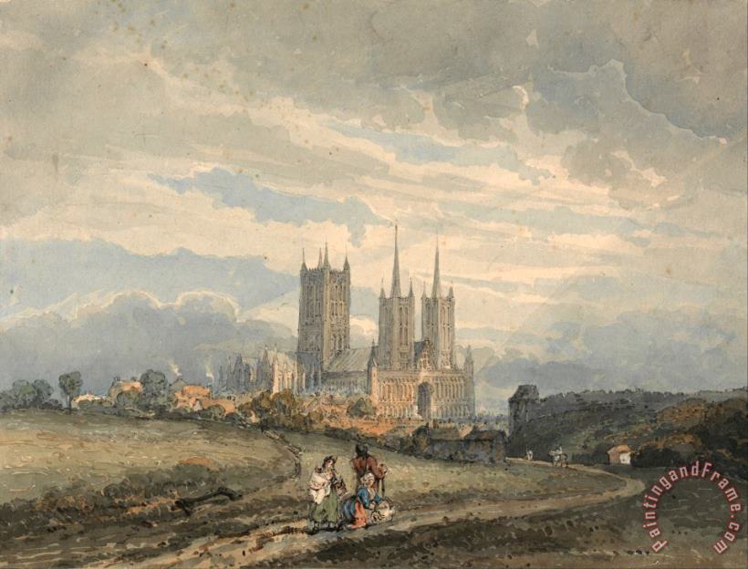Lincoln Cathedral painting - Thomas Girtin Lincoln Cathedral Art Print