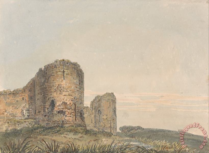 Pevensey Castle, Sussex painting - Thomas Girtin Pevensey Castle, Sussex Art Print