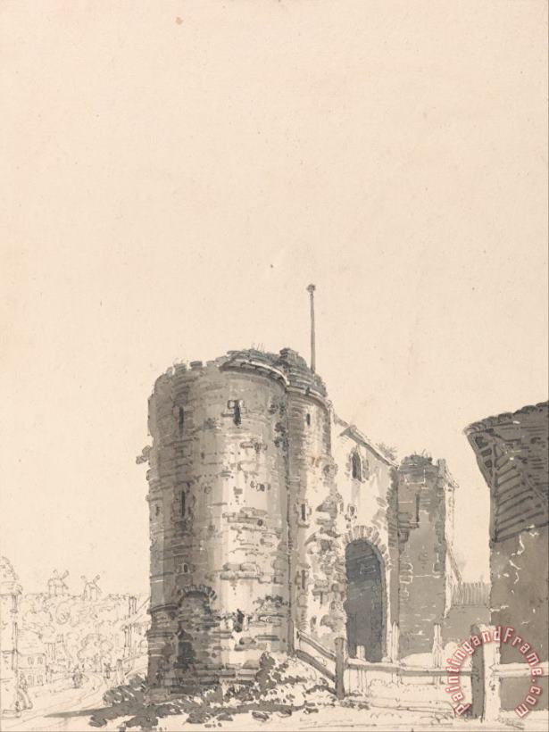 Thomas Girtin The Land Gate, Rye, Sussex Art Print
