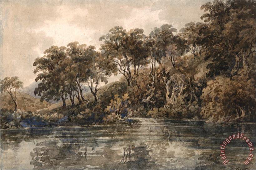 Thomas Girtin Trees And Pond Near Bromley, Kent Art Painting