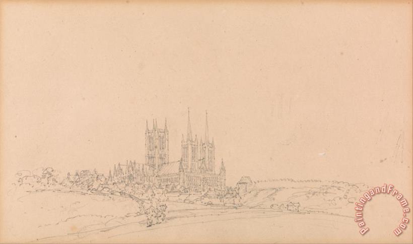 Thomas Girtin View of Lincoln Cathedral Art Print