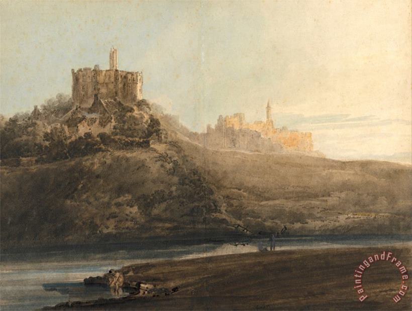 Warkworth Castle, Northumberland 2 painting - Thomas Girtin Warkworth Castle, Northumberland 2 Art Print