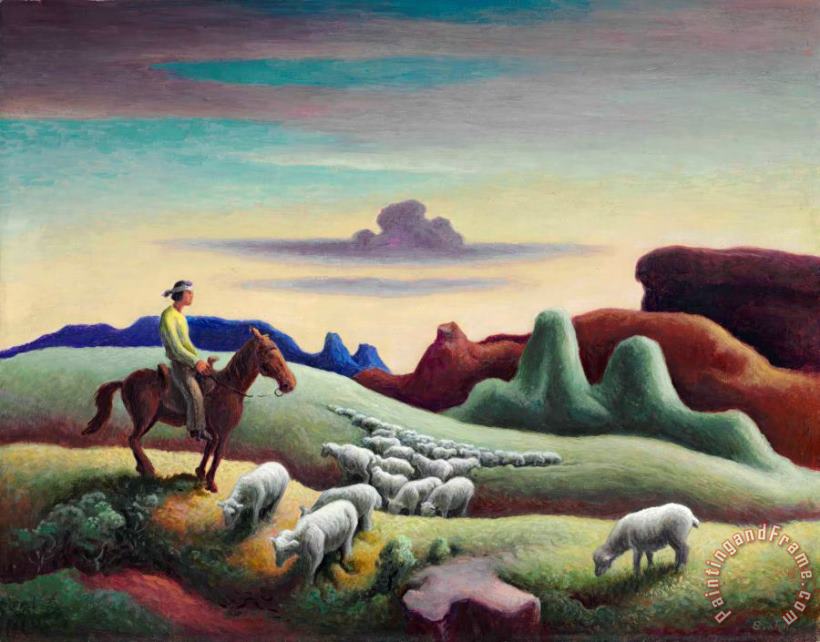 Thomas Hart Benton Navajo Sand, 1926 Art Painting