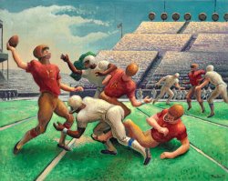 Thomas Hart Benton Study for 'forward Pass', 1971
