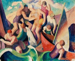 Thomas Hart Benton Study for 'people of Chilmark' a Double Sided Work