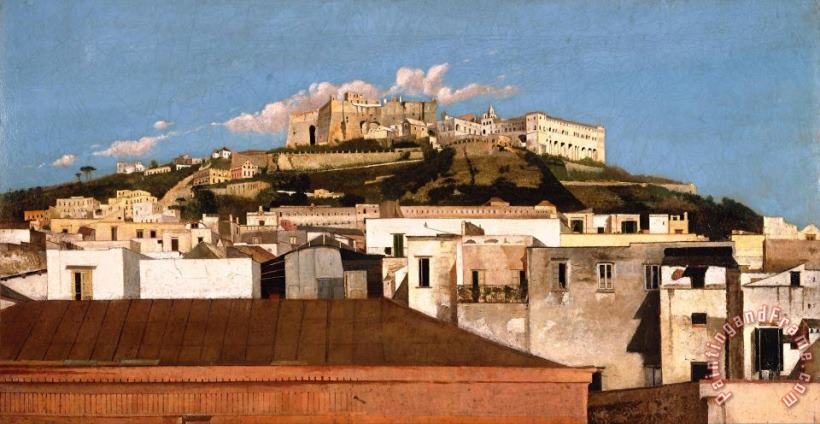 Thomas Jones A View of Certosa Di San Martino with The Castel Sant Elmo, Naples Art Painting