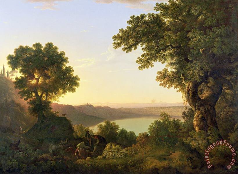 Lake Albano - Italy painting - Thomas Jones Lake Albano - Italy Art Print