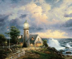 Thomas Kinkade A Light in The Storm