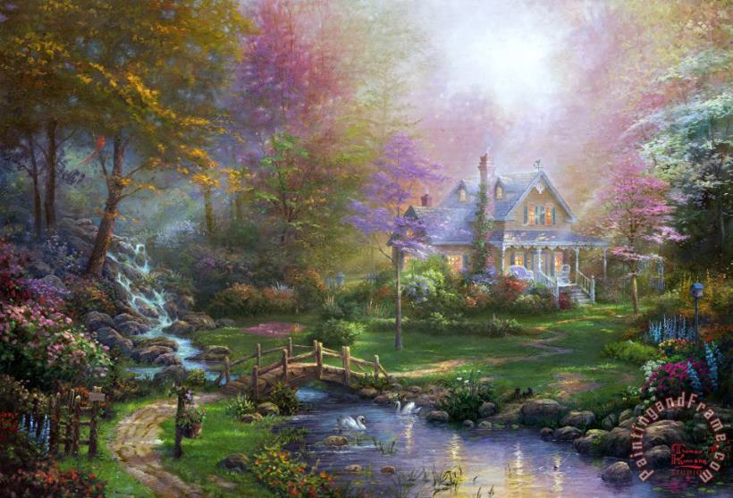 Thomas Kinkade A Mother's Perfect Day Art Painting