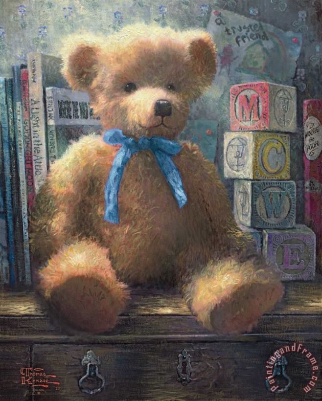 A Trusted Friend - Blue Bell painting - Thomas Kinkade A Trusted Friend - Blue Bell Art Print