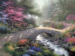 Thomas Kinkade - Bridge of Faith painting