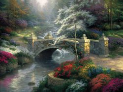 Thomas Kinkade - Bridge of Hope painting
