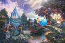Thomas Kinkade - Cinderella Wishes Upon a Dream painting