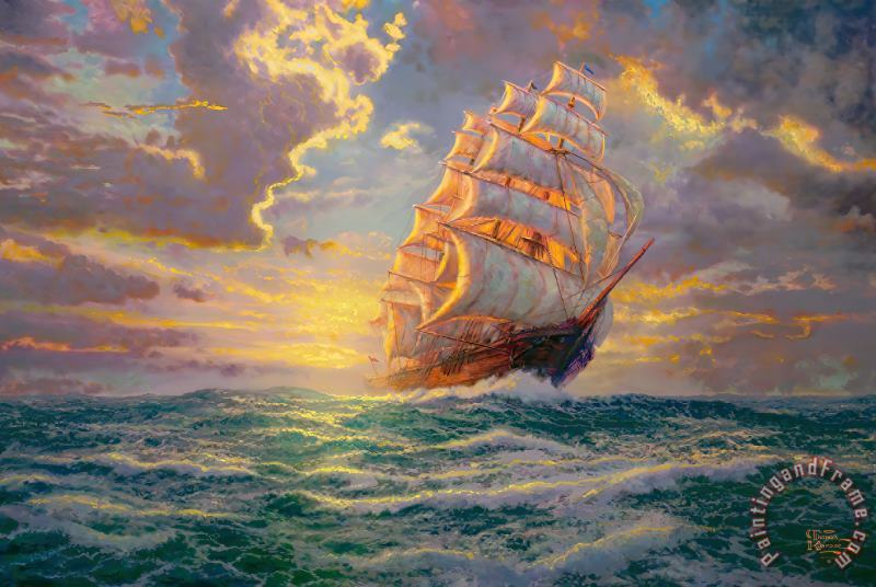 Thomas Kinkade Courageous Voyage Art Painting