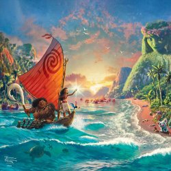 Thomas Kinkade Disney Moana